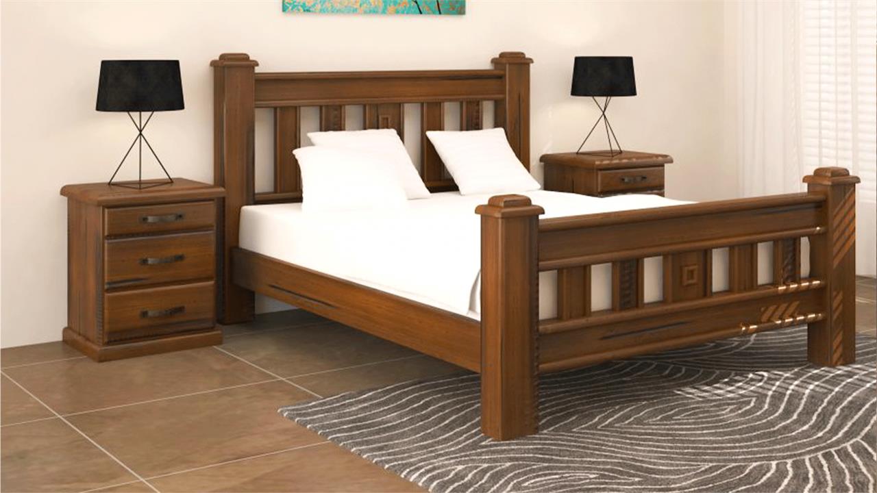 Jamaica solid pine timber bed frame