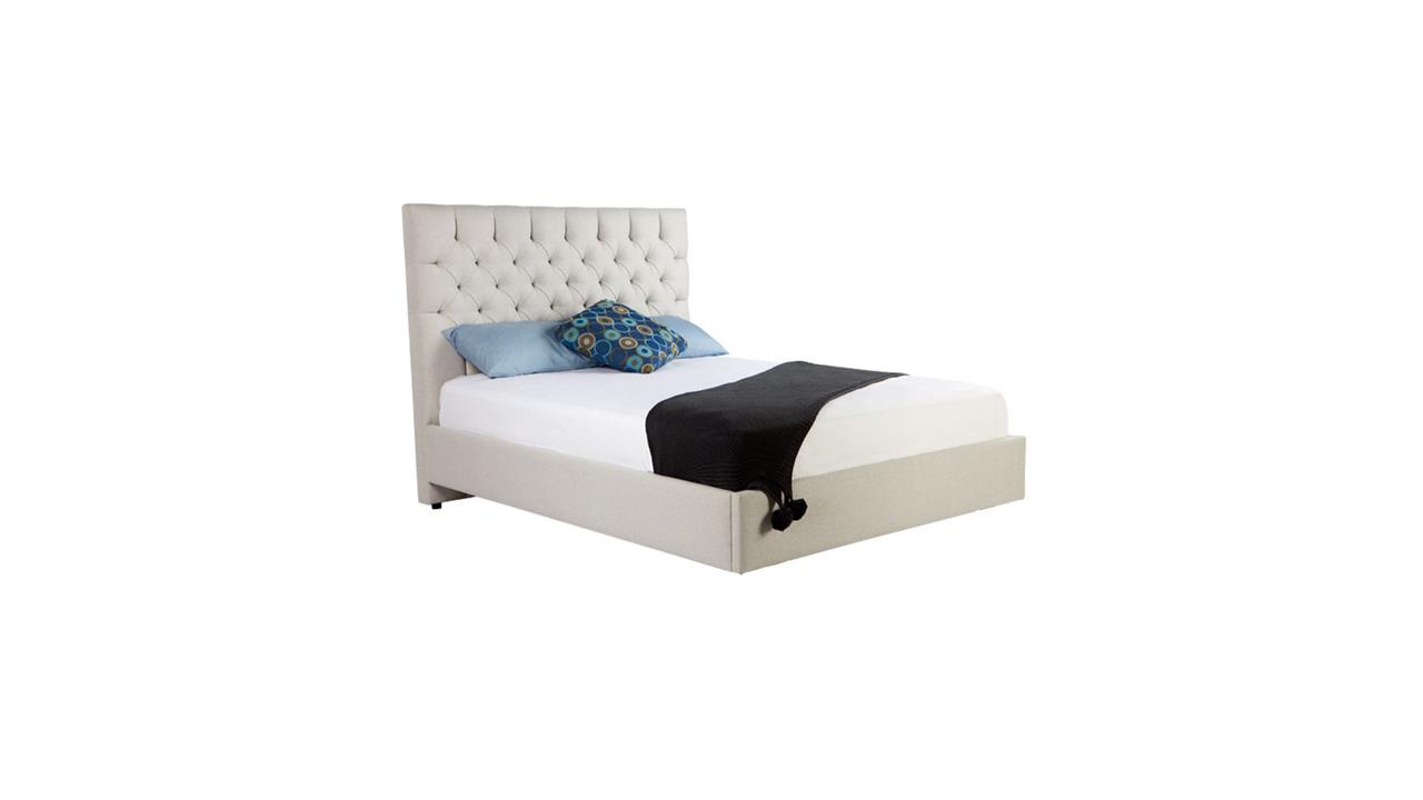 Vienna custom upholstered bed frame with choice of standard base