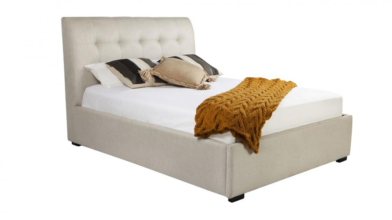 Livingston custom upholstered bed with choice of standard base
