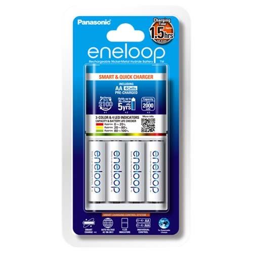 Eneloop Fast Charger and 4x AA Batteries