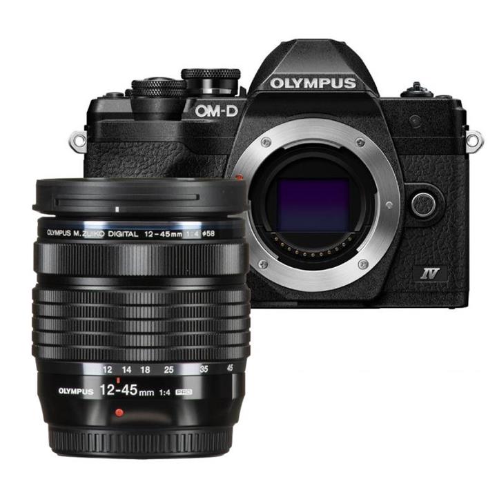 Olympus E-M10 M IV/4 Black Camera w/ M.Zuiko Pro 12-45mm f/4.0 Lens