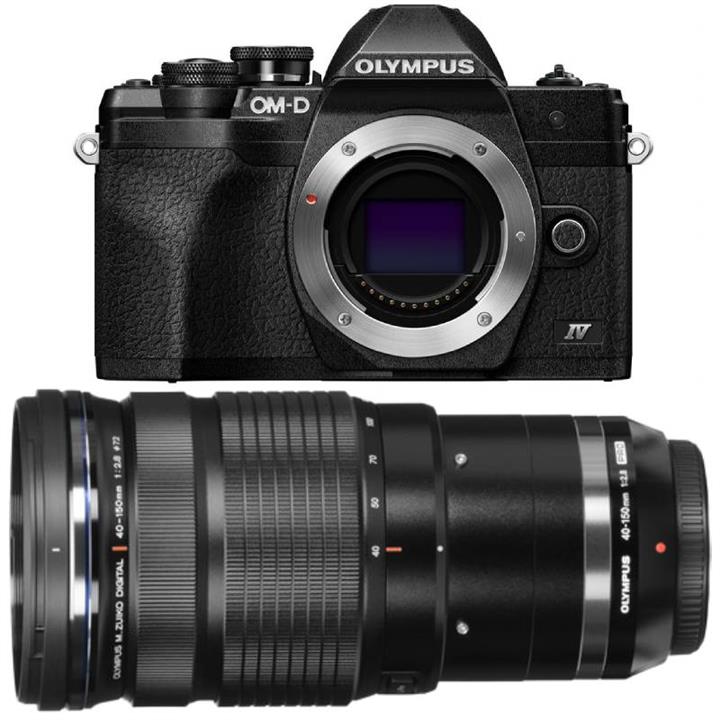 Olympus E-M10 M IV/4 Black Camera w/ M.Zuiko Pro 40-150mm f/2.8 Lens