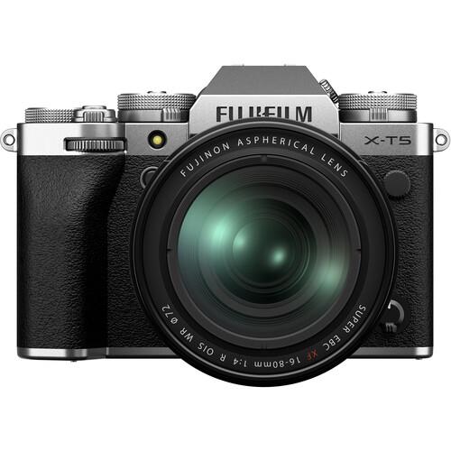 Fujifilm X-T5 Silver Mirrorless Camera Kit w/ XF 16-80mm f/4 R OIS WR Lens