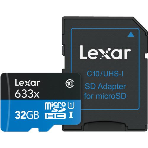 Lexar High-Performance 633x 32GB microSD Card