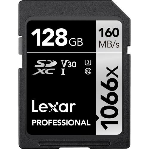 Professional 1066X V30 128GB 160MB/s Read & 120MB/s Write Silver Series SD Card