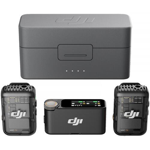 DJI Mic 2-Person Compact Digital Wireless Microphone w/ Charging Case Combo