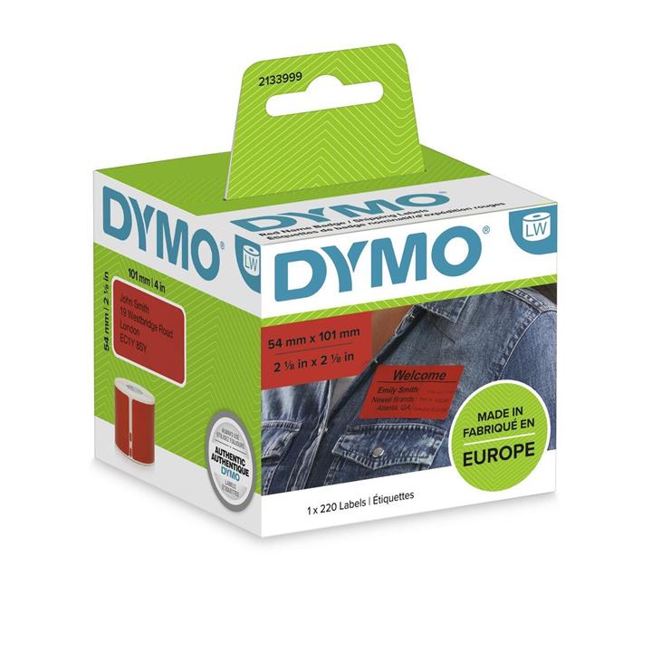 Dymo LW Labels 54X101mm Red