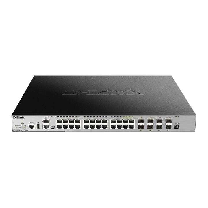 D-Link 28-Port Layer 3 Stackable Gigabit PoE Switch with 4 10GbE Ports