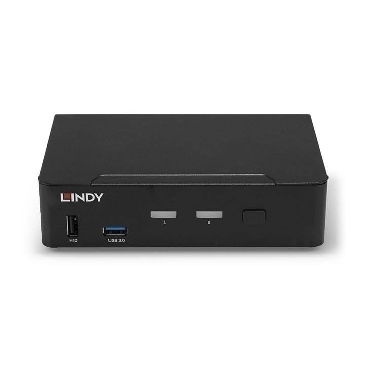 Lindy 2 Port DisplayPort 1.4 / USB 3.0 &amp; Audio KVM Switch