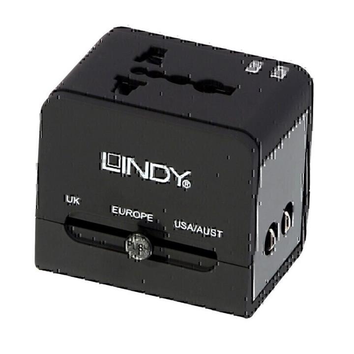 Lindy 2 Port USB-A 10.5W Smart Travel Charger