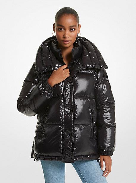 MK 2-in-1 Quilted Nylon Puffer Jacket - Black - Michael Kors