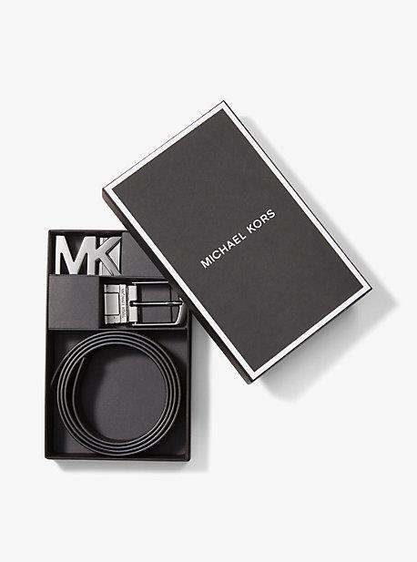 MK 4-In-1 Logo Belt Box Set - Brown - Michael Kors