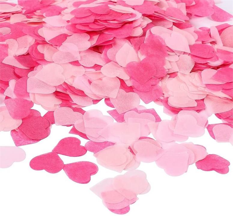Pink Heart Shaped Confetti