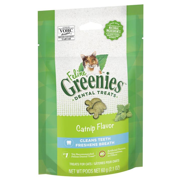 Greenies Feline Cat Dental Treats Catnip Flavour 60g - 10 Packs