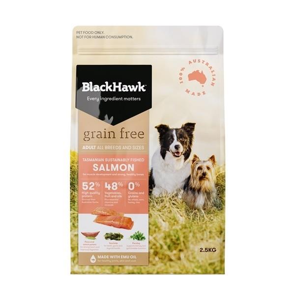 Black Hawk Grain Free Salmon For Adult Dry Dog Food 2.5kg