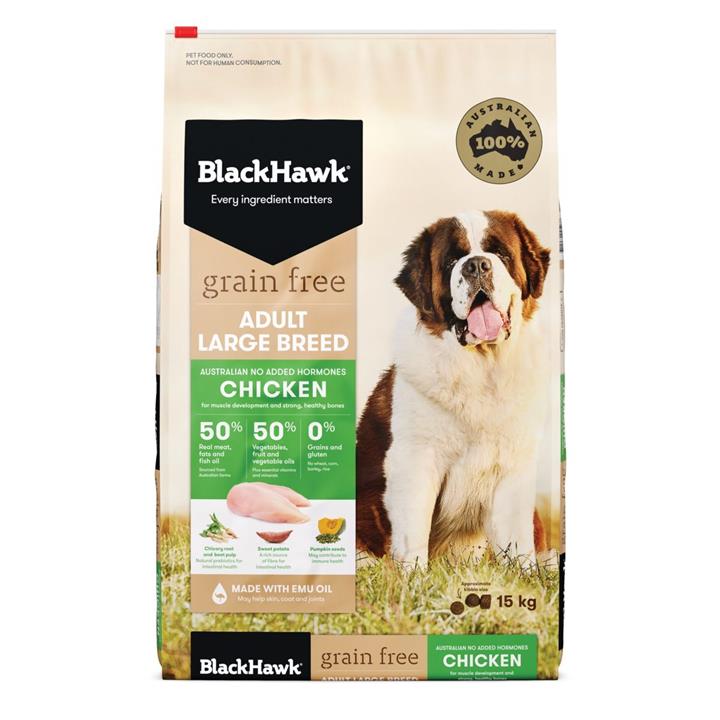 Black Hawk Grain Free Large Breed Dry Dog Food 15Kg