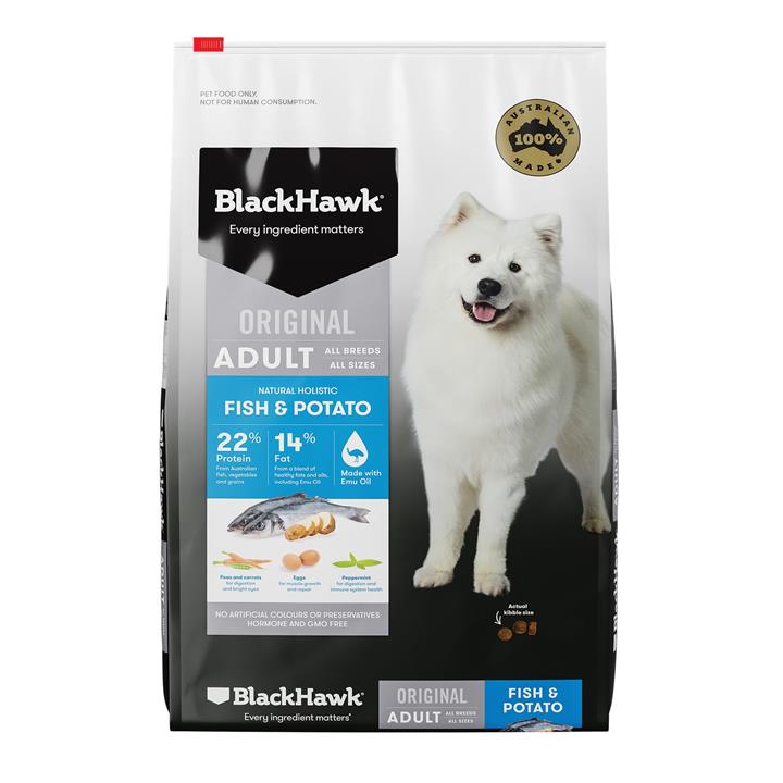 Black Hawk Original Fish & Potato Adult Dry Dog Food 20kg