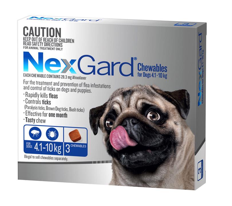 NEXGARD FOR DOGS 4.1-10KG - Blue 3 Pack