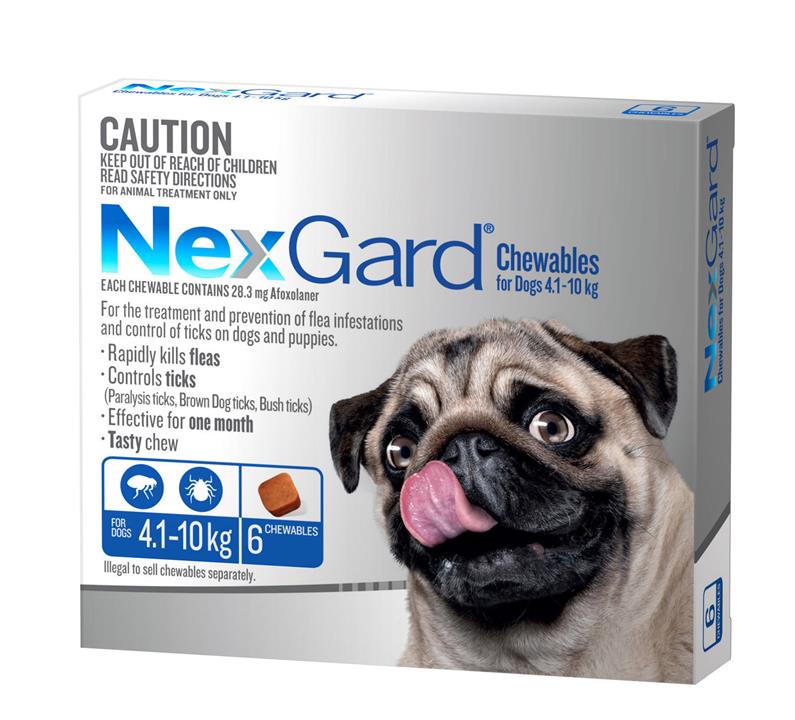 NEXGARD FOR DOGS 4.1-10KG - Blue 6 Pack