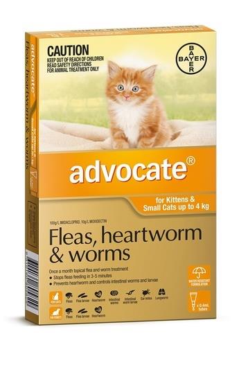 Advocate Spot-On Flea & Worm Control for Cats under 4kg - 6 Pack