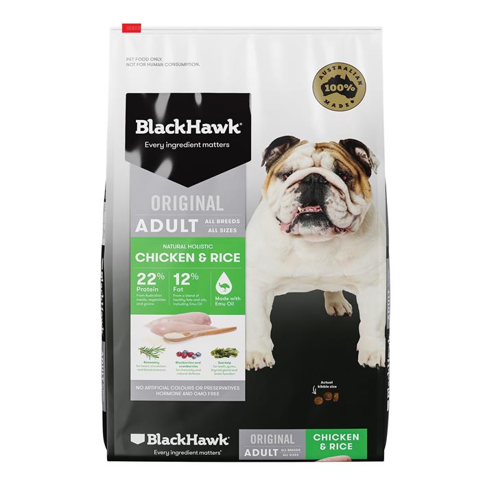 Black Hawk Original Chicken & Rice Adult Dry Dog Food 20kg