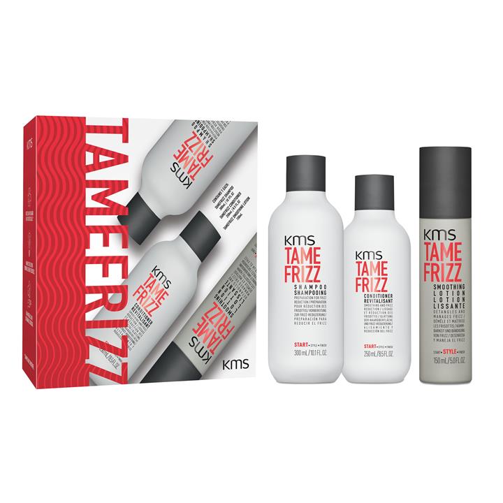 KMS Tame Frizz + Smoothing Lotion Trio Pack