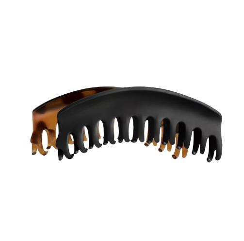 Kitsch Recycled Plastic Large Dome Claw Clips - Black & Tort (2 Pack)