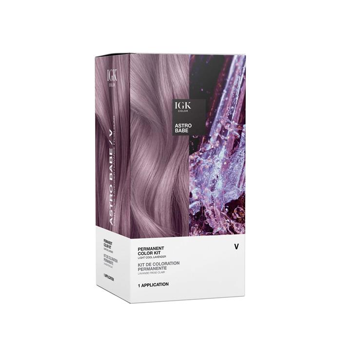 IGK Permanent Color Kit Astro Babe - Light Cool Lavender