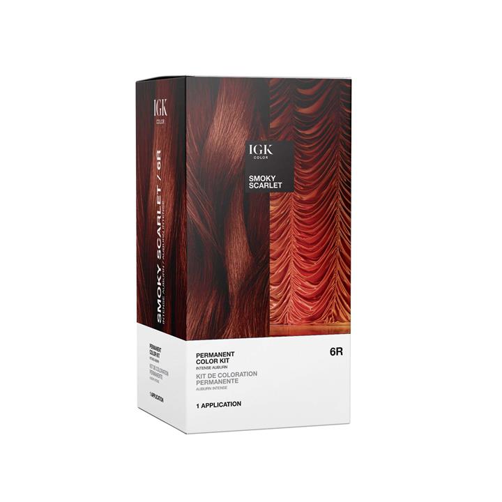 IGK Permanent Color Kit Smoky Scarlet - Intense Auburn