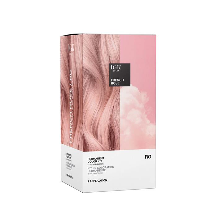 IGK Permanent Color Kit French Rose - Light Rosy Blonde
