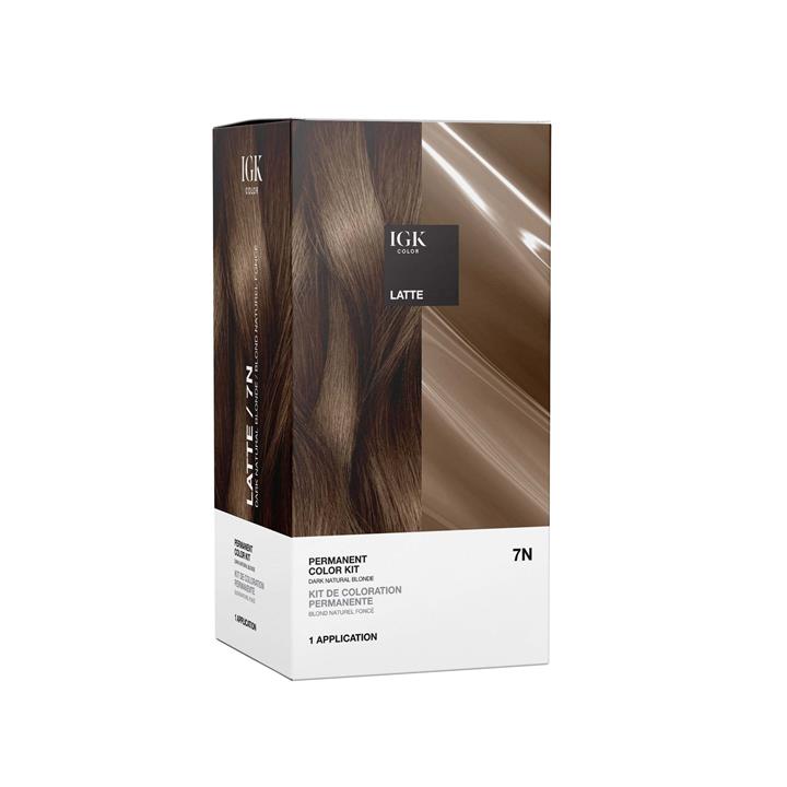 IGK Permanent Color Kit Latte - Dark Natural Blonde