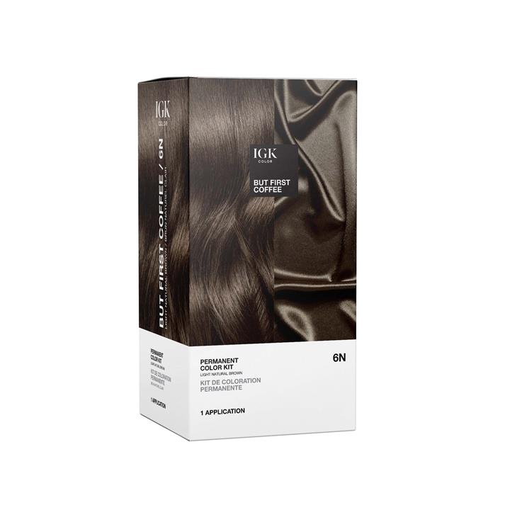IGK Permanent Color Kit But First Coffee - Light Natural Brown