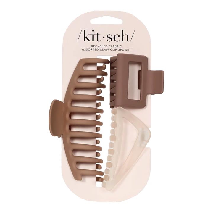Kitsch Oversized Claw Clip 3pc - Assorted