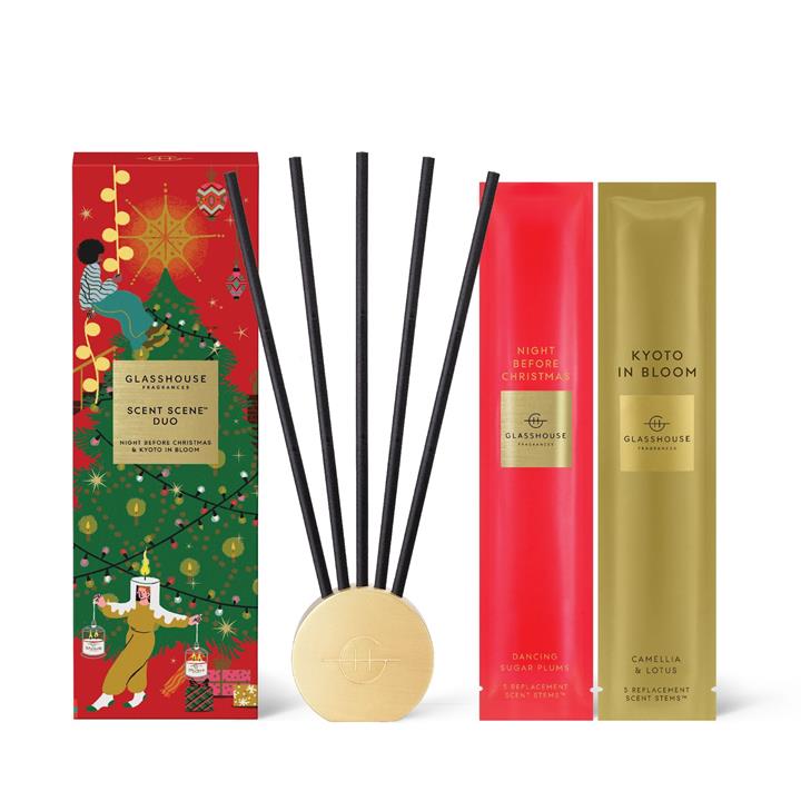Glasshouse Fragrances Scent Scene Duo Night Before Christmas & Kyoto In Bloom