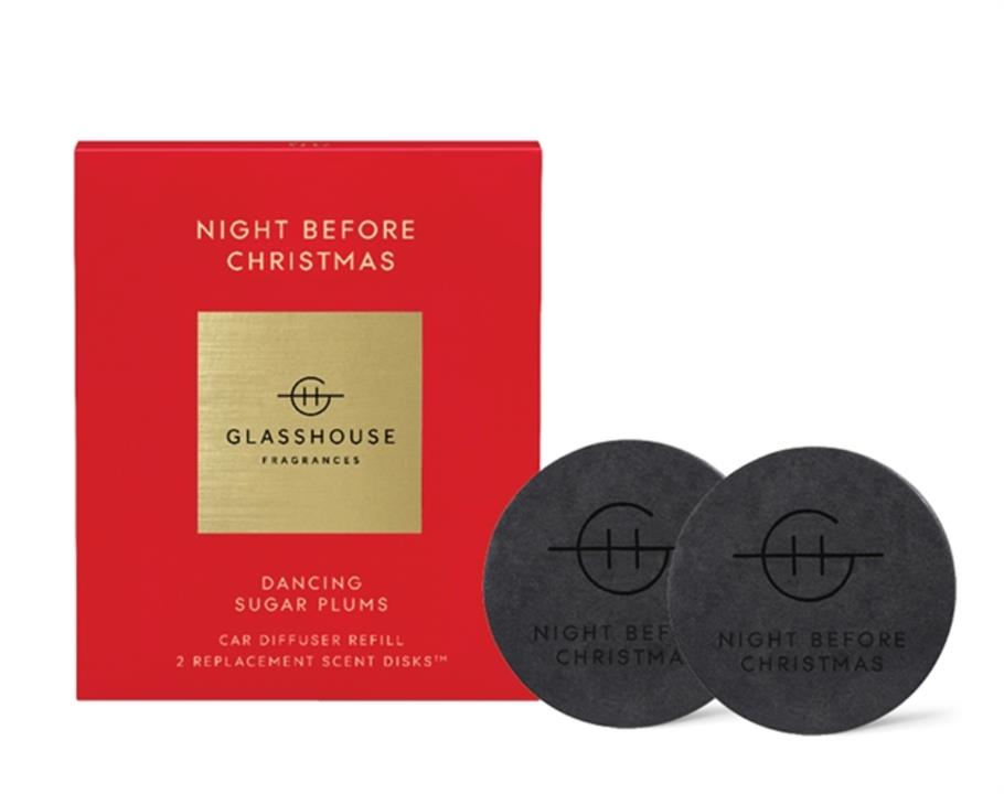 Glasshouse Fragrances NIGHT BEFORE CHRISTMAS Replacement Scent Disks - 2 Pack