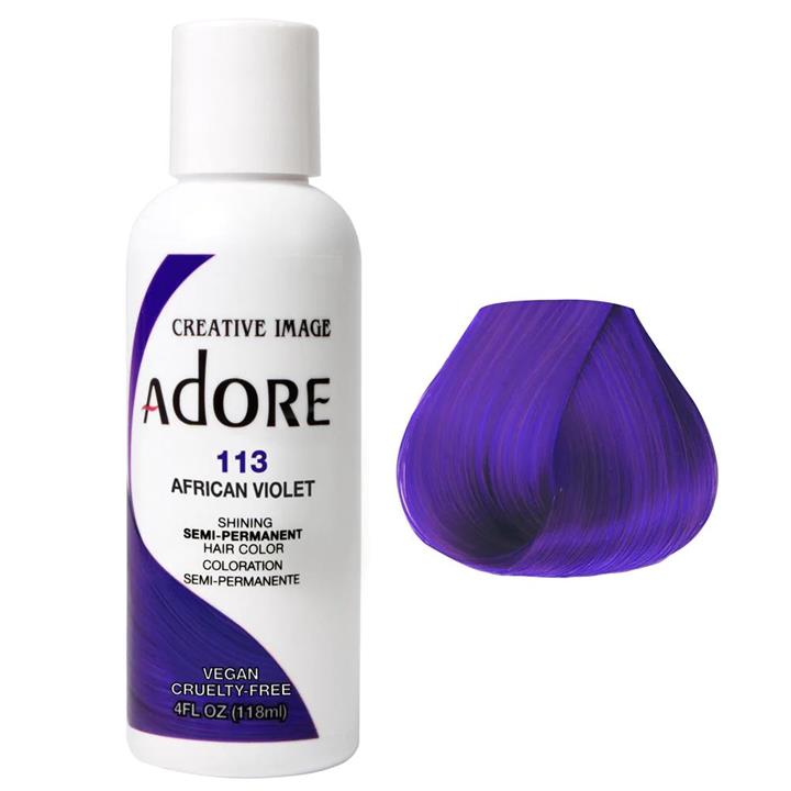 Adore Semi Permanent Hair Colour - African Violet 113 118ml