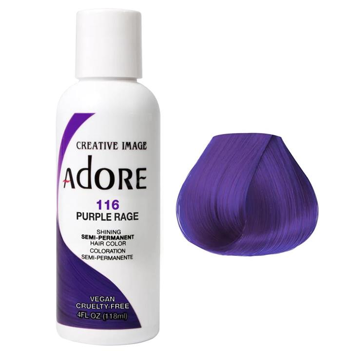 Adore Semi Permanent Hair Colour - Purple Rage 116 118ml