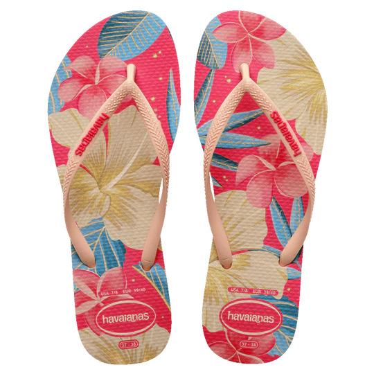 Havaianas Slim Floral Thongs. Size 35/36