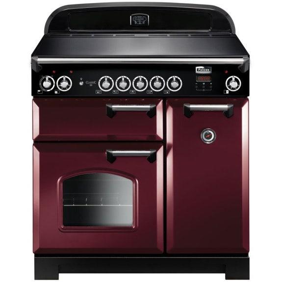 Falcon Classic 90cm 5 Zone Induction Cooker - Cranberry and Chrome