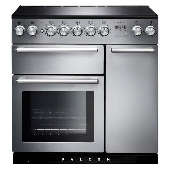 Falcon Nexus 90cm 5 Zone Induction Hob Cooker - Stainless Steel & Chrome