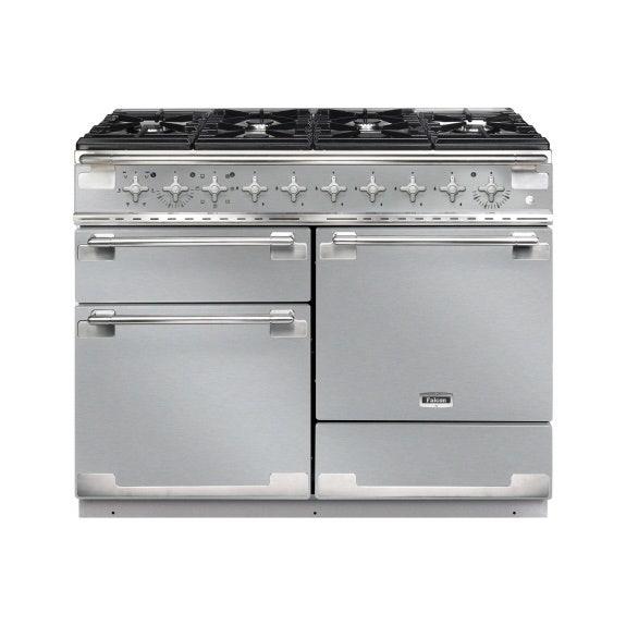Falcon Elise 110cm 6 Burner Dual Fuel Cooker - Stainless Steel and Nickel