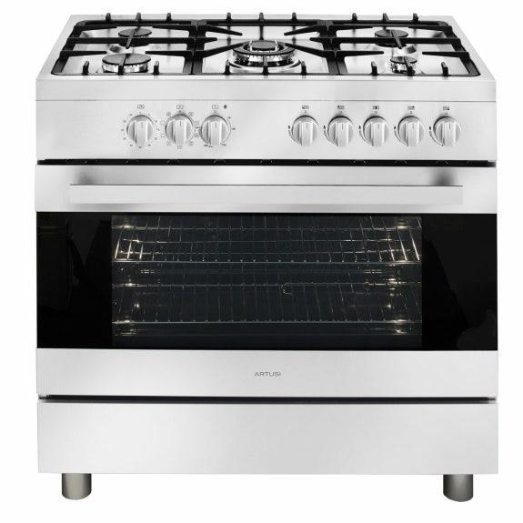 Artusi 90cm Dual Fuel Freestanding Cooker - Stainless Steel