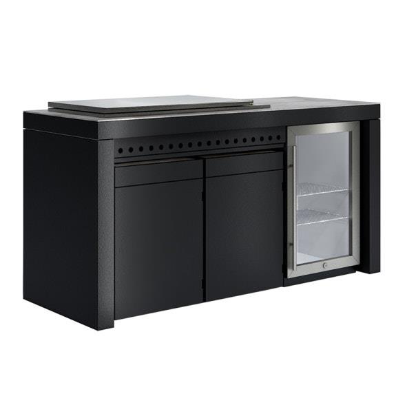 Artusi 1900mm Aperto Ascale Outdoor Kitchen Cabinet - Impera Black Stone