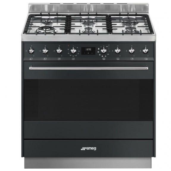 Smeg Classic 90cm Pyrolytic Dual Fuel Freestanding Cooker - Stainless Steel