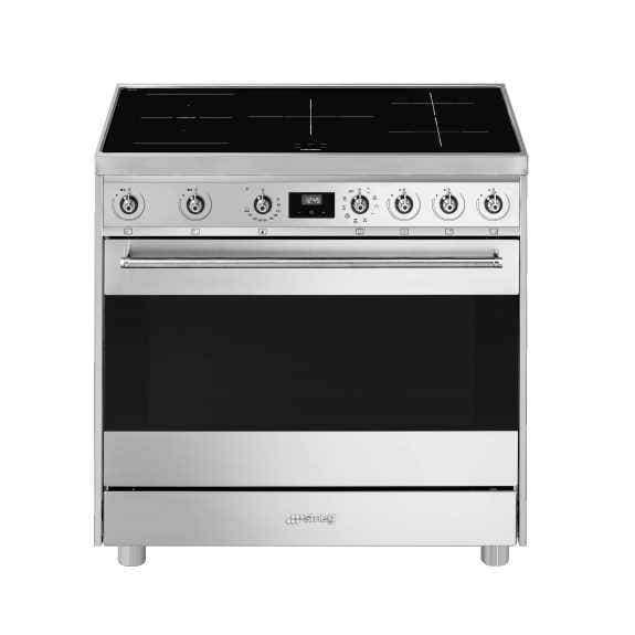 Smeg Classic 90cm Freestanding Cooker with Induction Cooktop - Stainless Steel.
