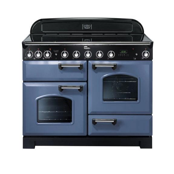 Falcon Classic Deluxe 110cm Induction Range Cooker - Stone Blue & Brass
