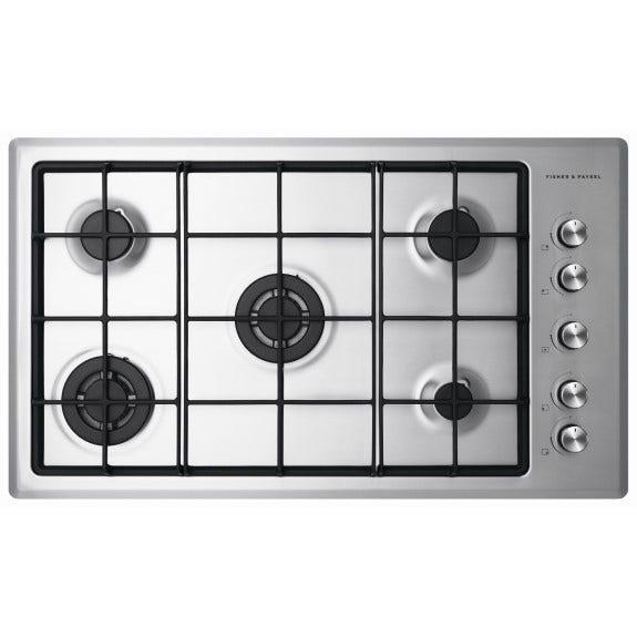 Fisher & Paykel 90cm 5 Burner Gas Cooktop - Stainless Steel