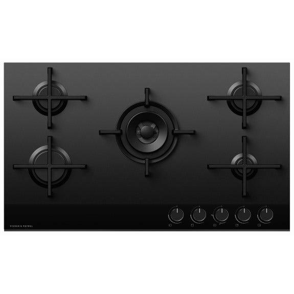Fisher & Paykel 90cm Gas on Glass 5 Burner Cooktop
