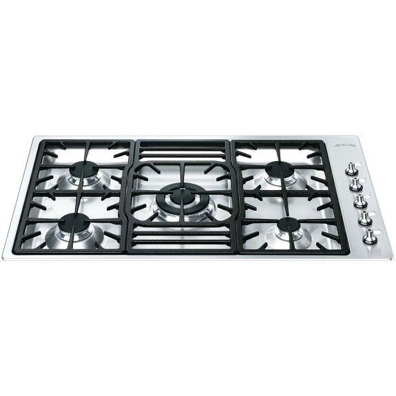 Smeg 90cm Classic Gas Cooktop - Stainless Steel