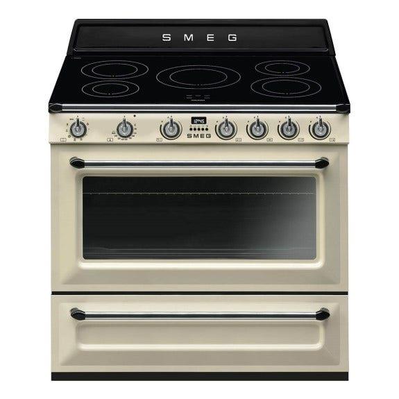 Smeg Victoria 90cm Freestanding Cooker with Induction Hob - Cream